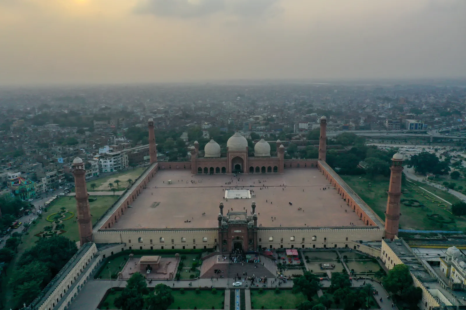 Mosquée Badshahi — Aerial View of Badhshahi Mosque