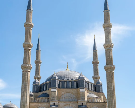 La mosquée Selimiye d'Edirne et ses quatre minarets