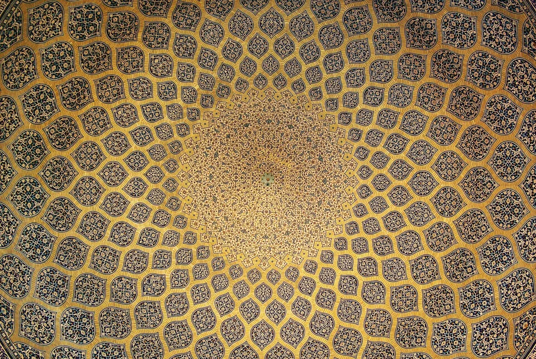 L'intérieur de la coupole, vu d'en dessous