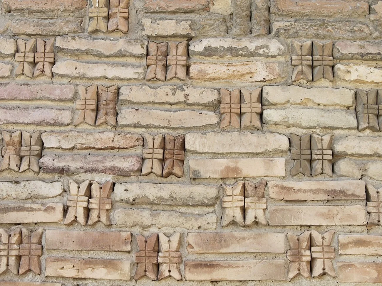 Détail de la brique du minaret Kalon