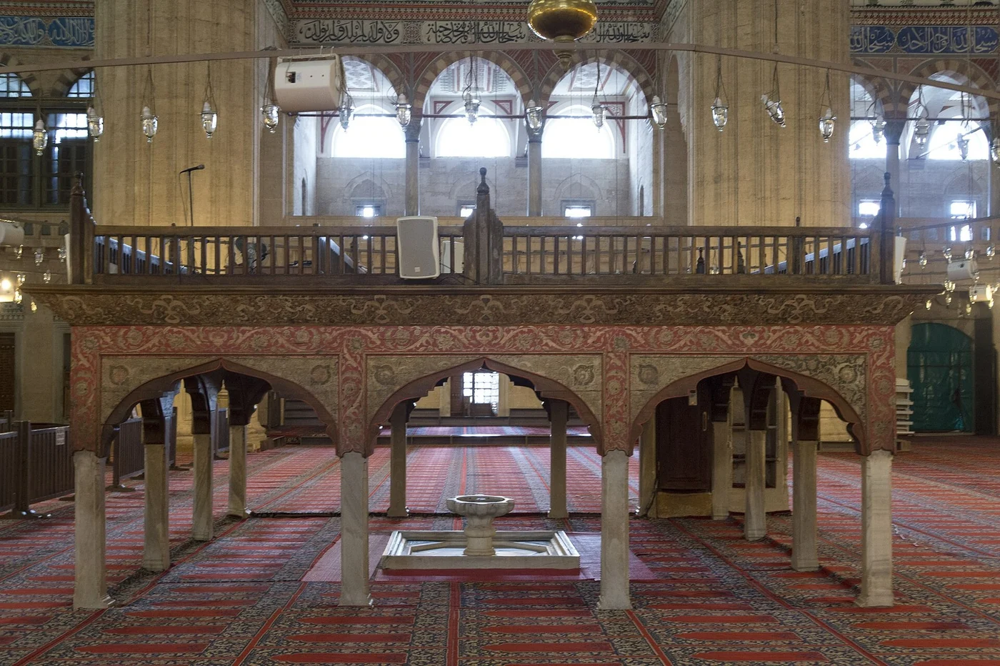 La plate-forme du muezzin de la mosquée Selimiye, à Edirne