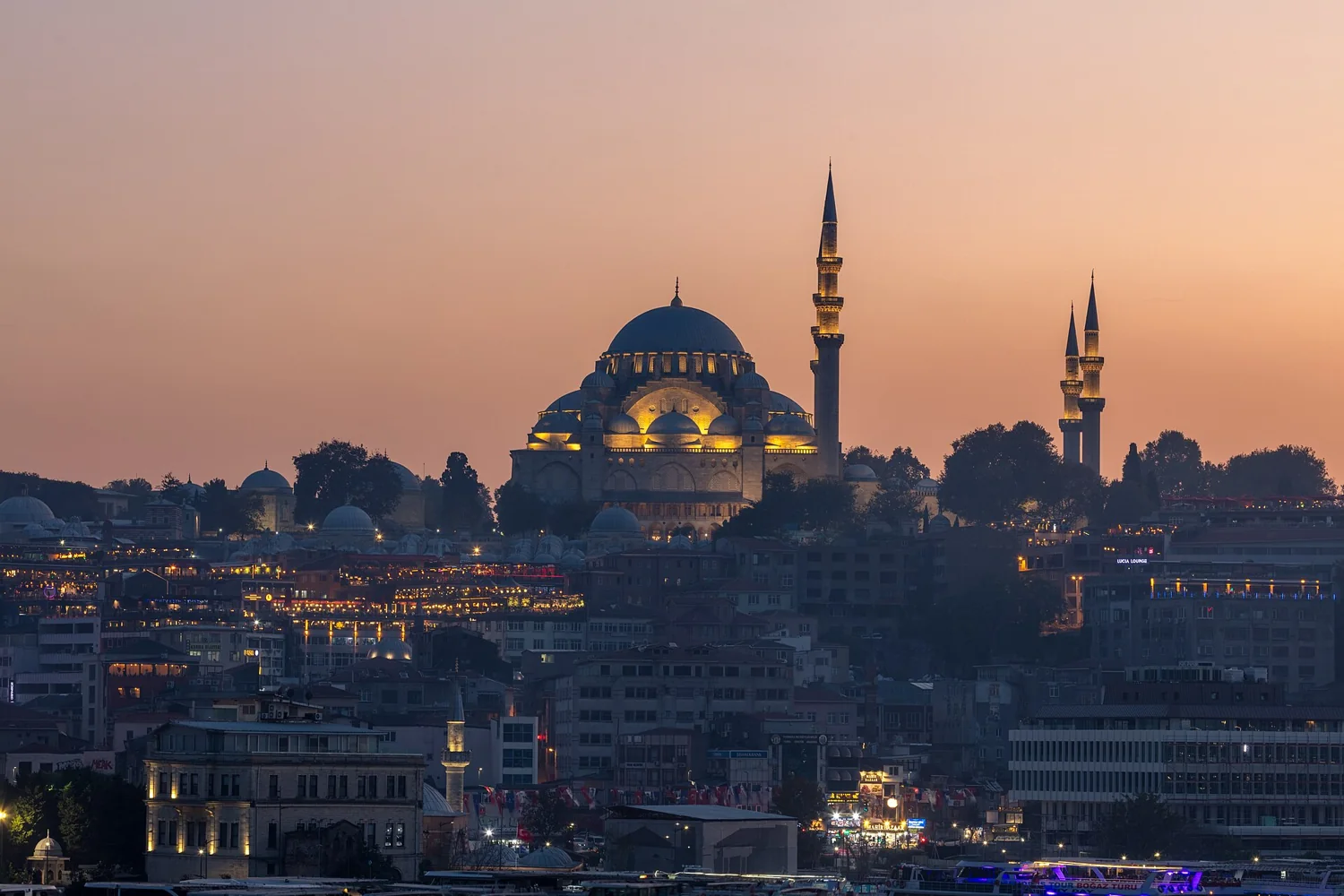 La Süleymaniye au crépuscule