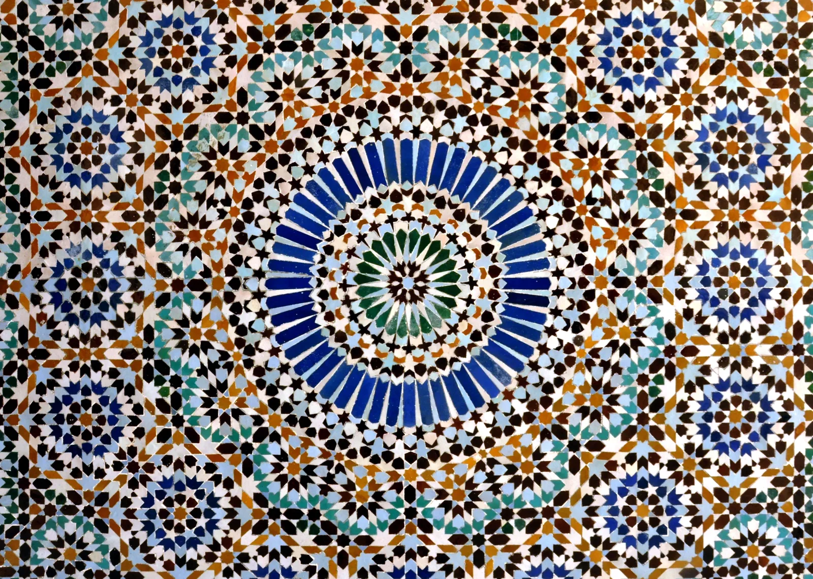 Grande Mosquée de Paris — Détail d'une mosaïque géométrique