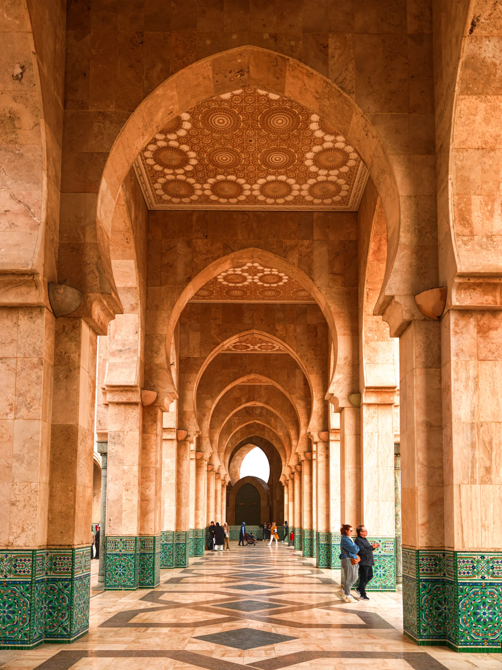 Mosquée Hassan II — Corridor at the Hassan II Mosque, Casablanca, Morocco