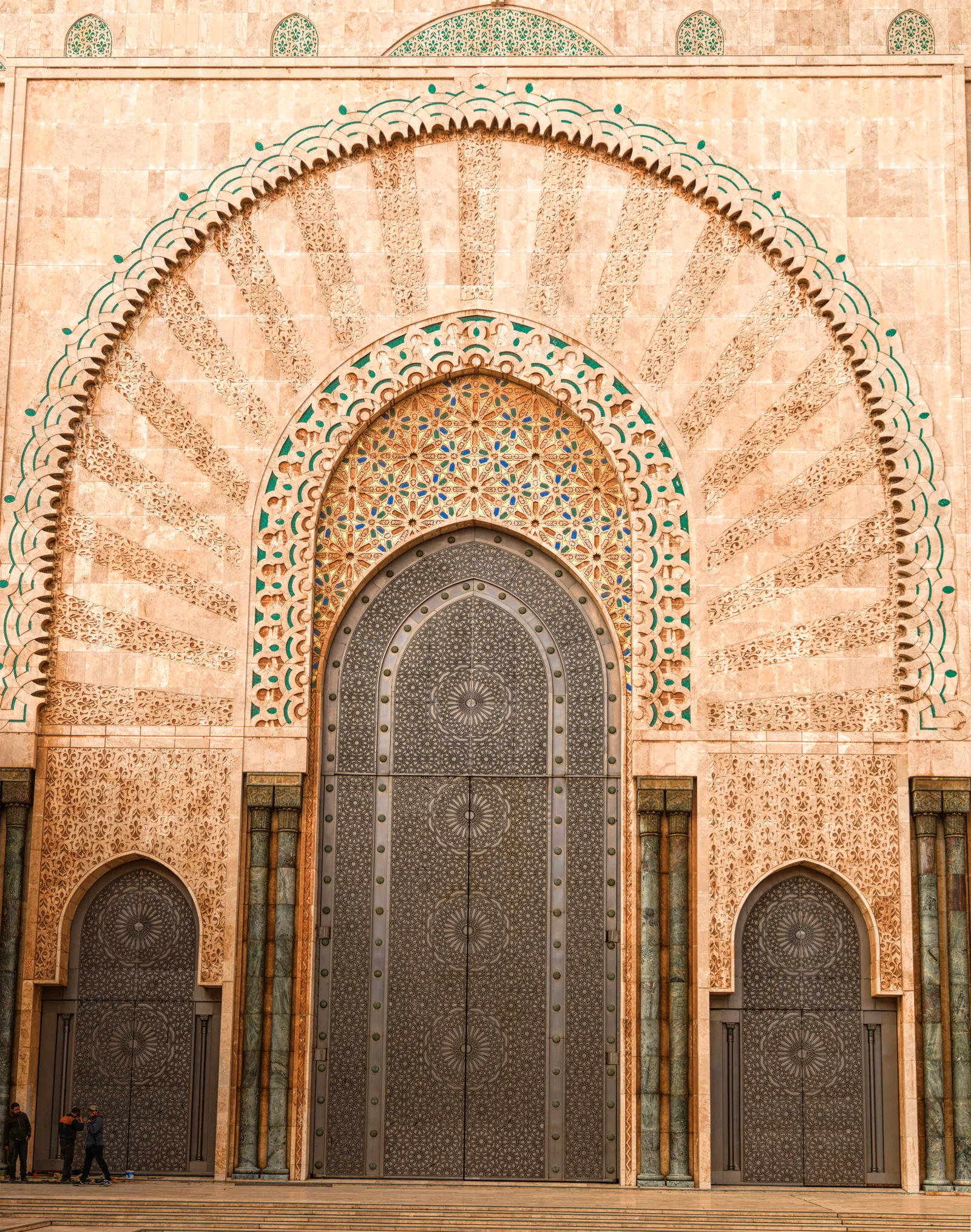 Mosquée Hassan II — Main entrance door at the Hassan II Mosque, Casablanca, Morocco