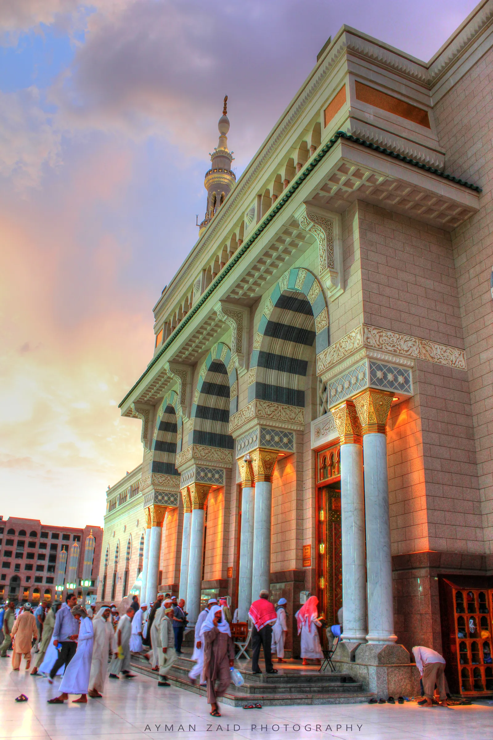 Masjid an-Nabawi — Angle différent sur les minarets de la mosquée