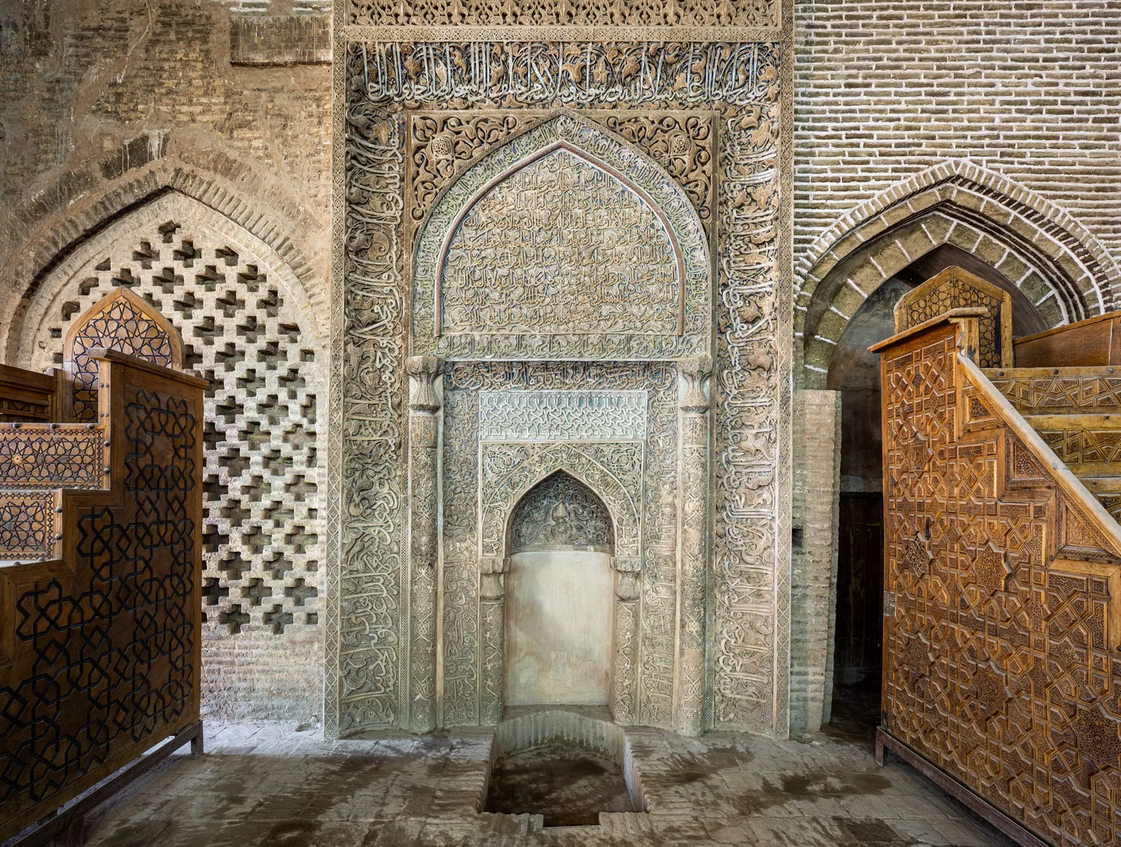 Un mihrab de brique, à Kerman